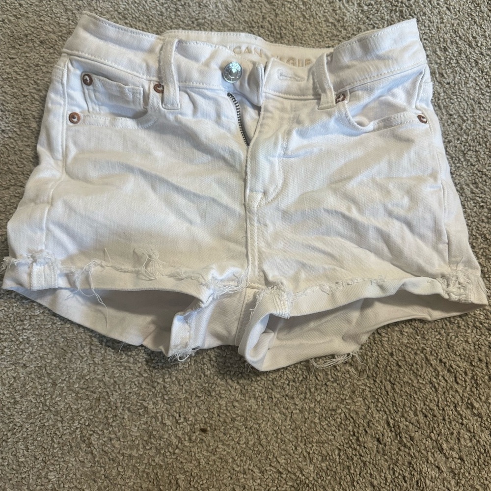 white american eagle shorts